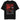 Black t-shirt with red and white spartan graphic design