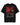 Black t-shirt with red and white spartan graphic design